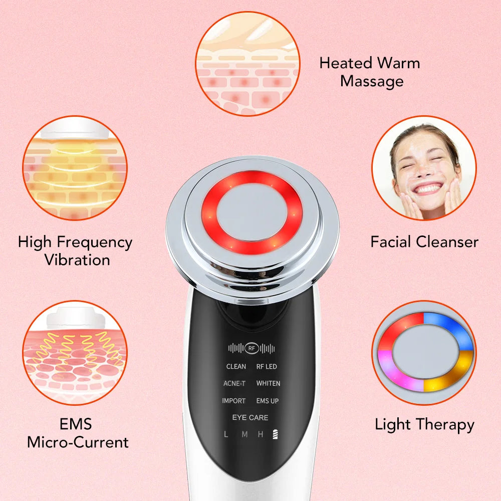 Microcurrent Facial Massager Light Therapy