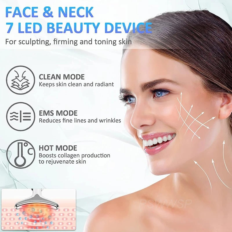 LED Photon Neck And Face Massager